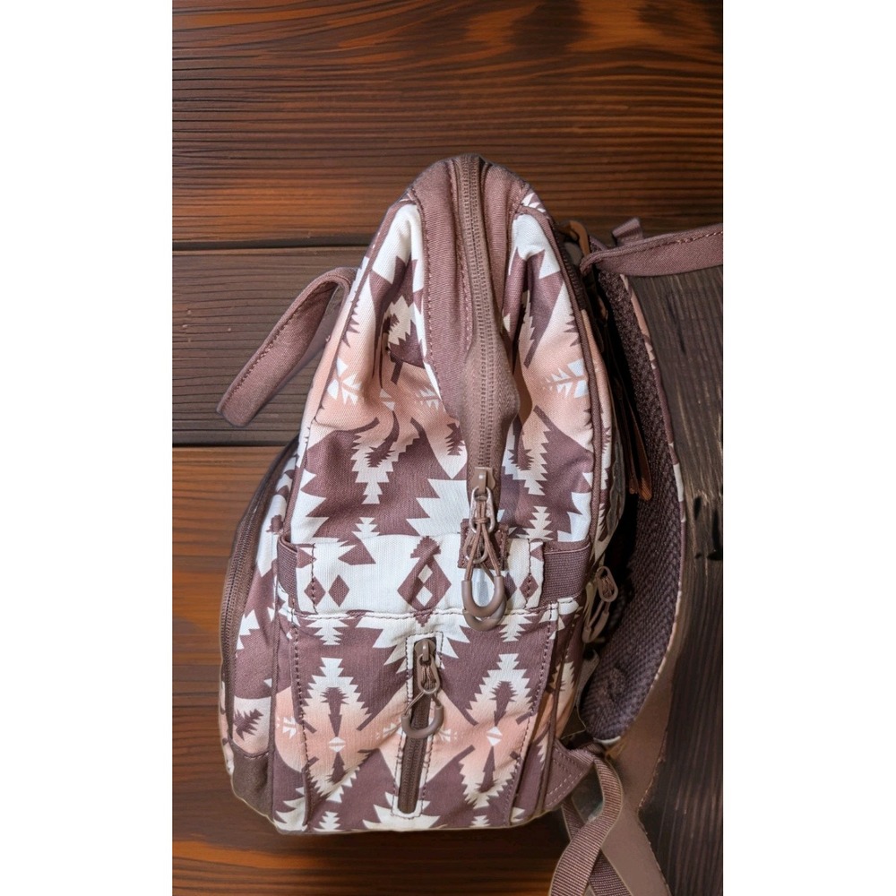 Wrangler Aztec Southwestern Pattern Dual Sided Print Multi-Function Backpack - Picture 6 of 8